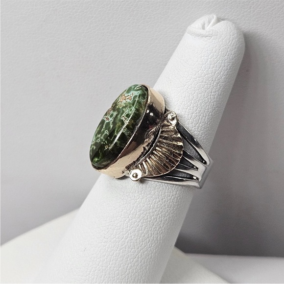 Signed sterling silver ring size 6.25 damele? high grade - Picture 3 of 9